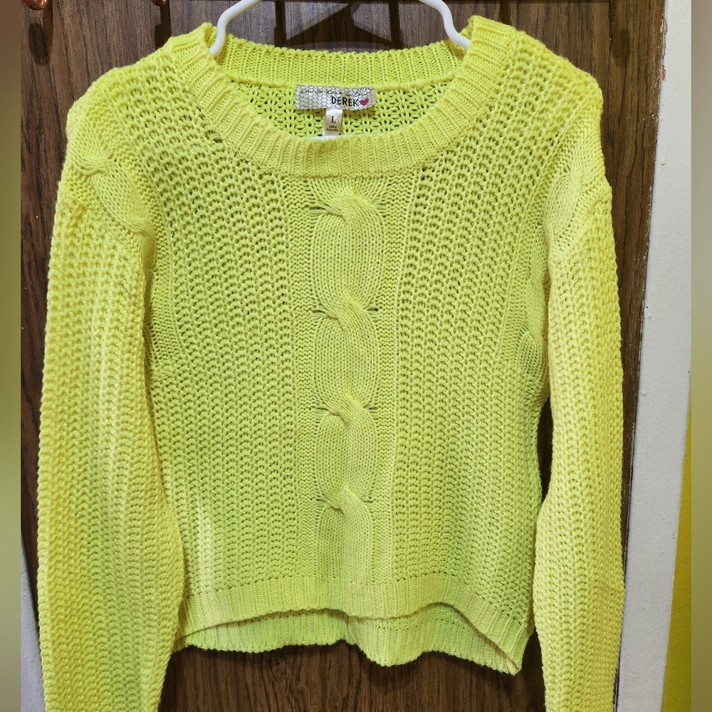 Neon Yellow Knitted Sweater